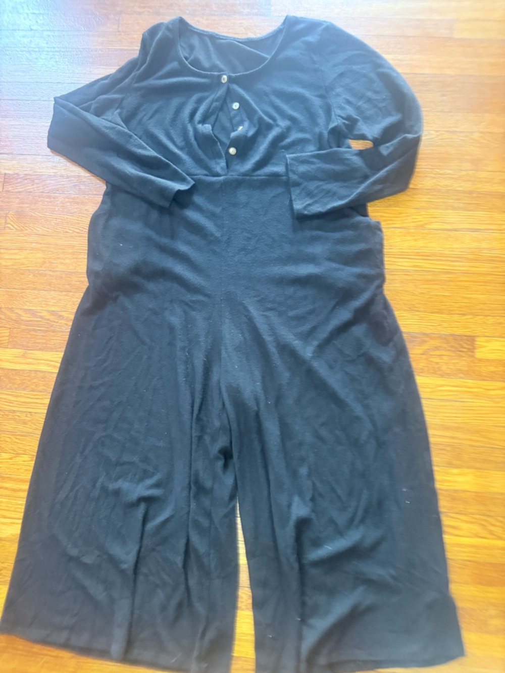Womens Black Long Sleeve Jumpsuit